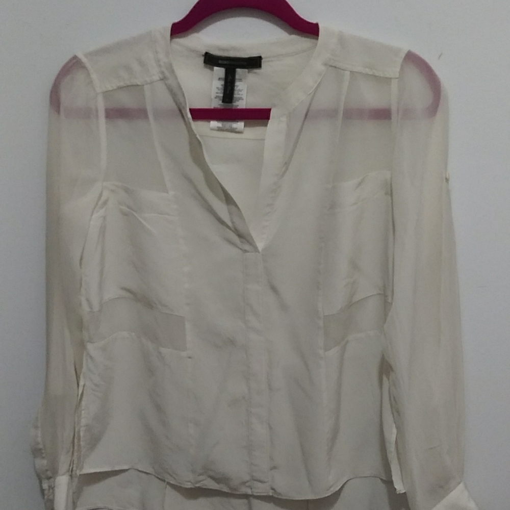 BCBG Maxazria Off White Blouse